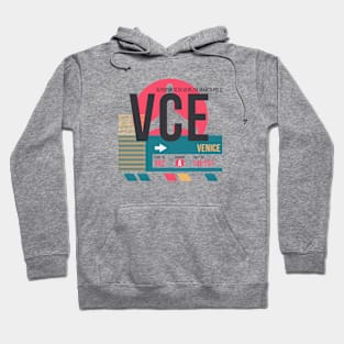 Venice (VCE) Airport Code Baggage Tag Hoodie